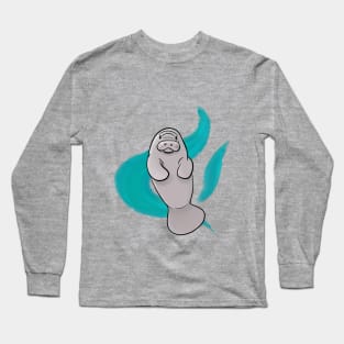 Endangered Cute Manatee Long Sleeve T-Shirt